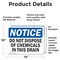 Signmission Do Not Dispose Of Chemicals In This Drain, 14 in W x Rectangle, Vinyl Decal OS-2PACK-NS-D-1014-L-15425 - alternate 5